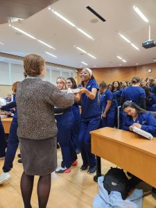 Sophomore receives her first stethoscope