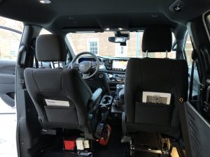 The interior of an AVS van 