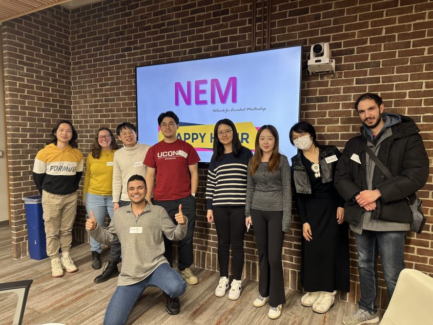 NEM mentors and mentees gathered for an NEM Happy Hour.