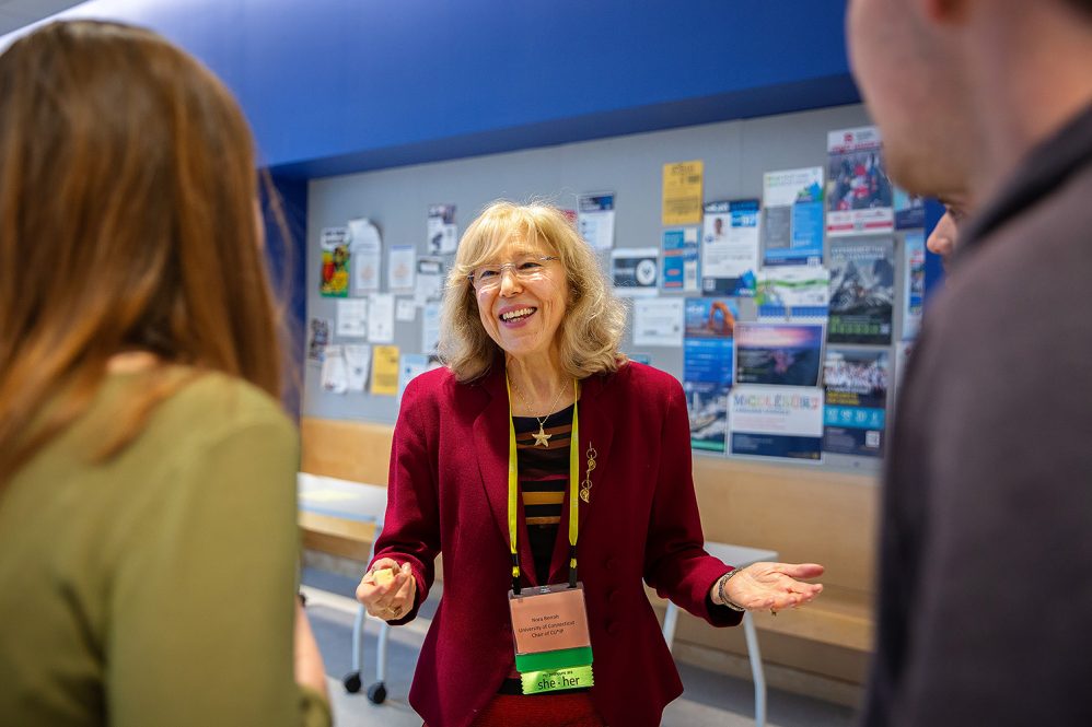 UConn's Department of Physics hosts the Conference for Undergraduate Women and Gender Minorities in Physics in the Gant Science Complex on Jan. 24, 2025.