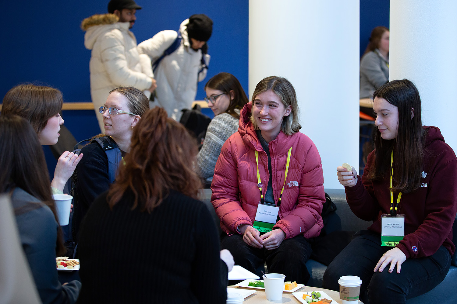 UConn's Department of Physics hosts the Conference for Undergraduate Women and Gender Minorities in Physics in the Gant Science Complex on Jan. 24, 2025. (Bri Diaz/UConn Photo)