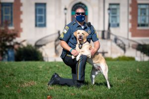 Sergeant Justin Cheney with Officer Tildy of the UConn Police Department