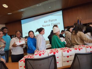 Nursing students were gifted Chick-fil-A to enjoy during the Air Force Nurse Corps presentation