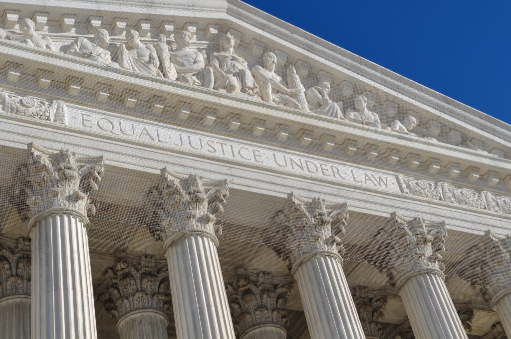 The building where the US Supreme Court meets.