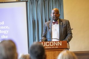 Dr. Cato Laurencin at podium