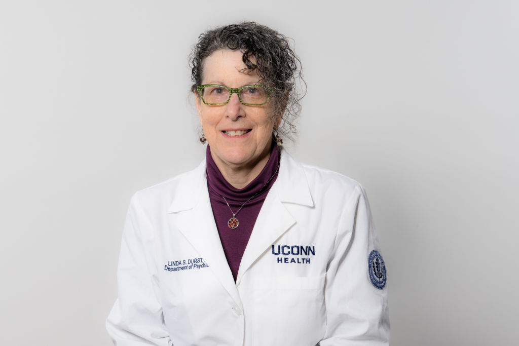 Dr. Linda S. Durst of the Department of Psychiatry at UConn School of Medicine (UConn Health Photo/Tina Encarnacion).