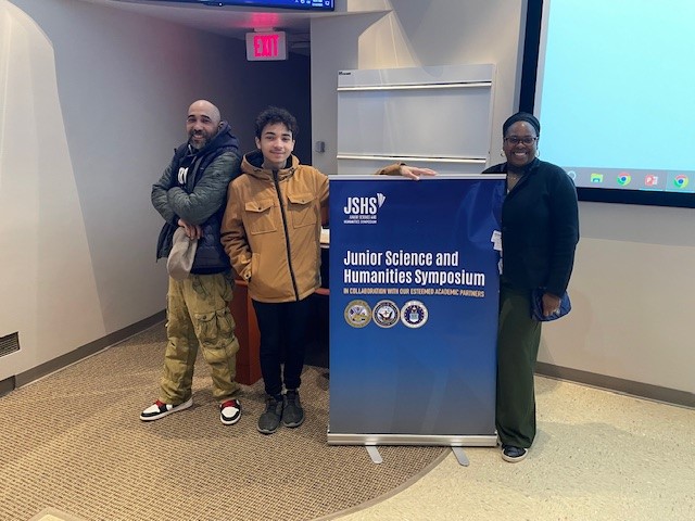 The air pollution research project of Lino Delgado, a freshman at Wilby High School in Waterbury, was featured by the 62nd CT Junior Science and Humanities Symposium hosted by CT-AHEC at UConn Health on Feb. 22.