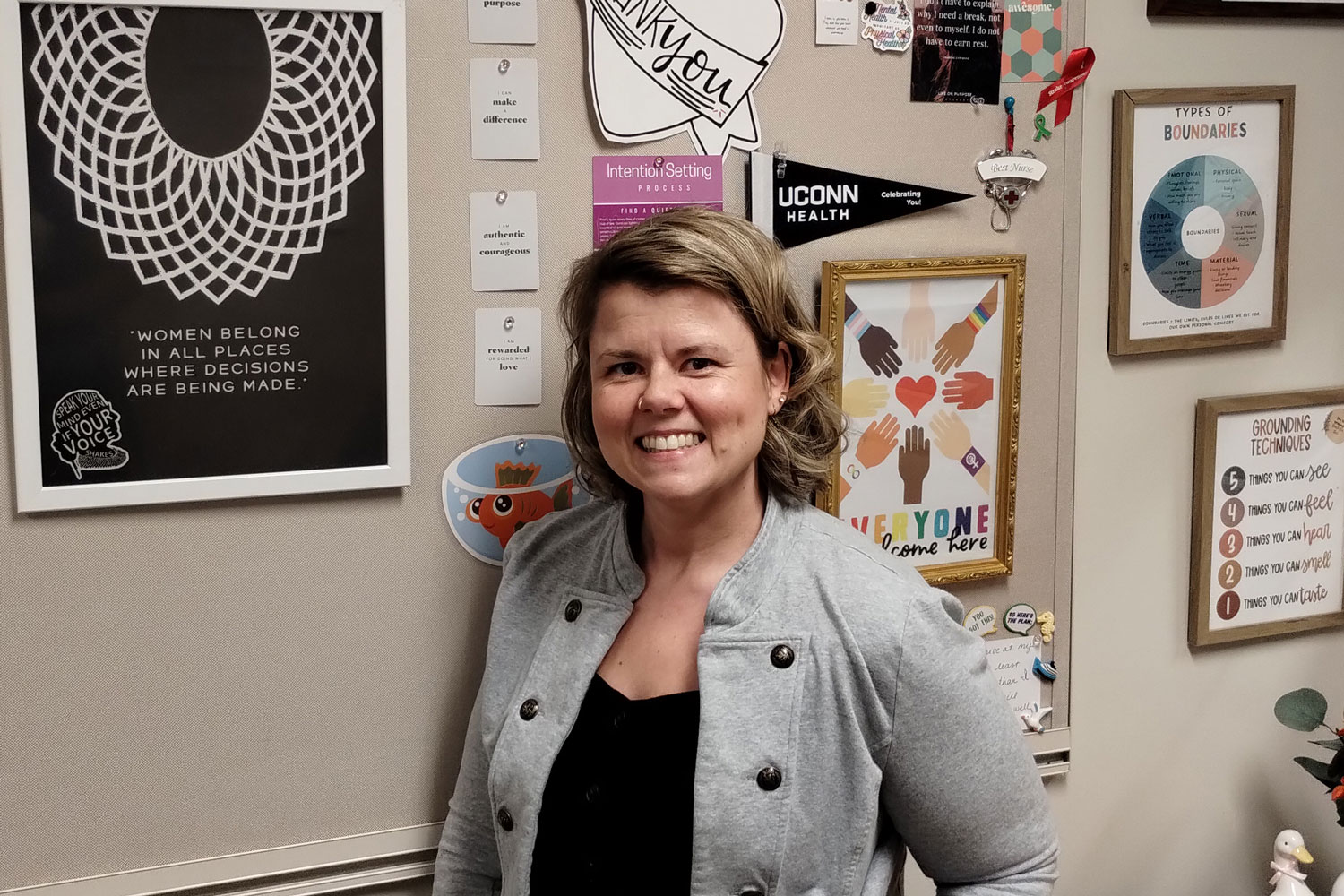 Nanette Pink portrait in her office