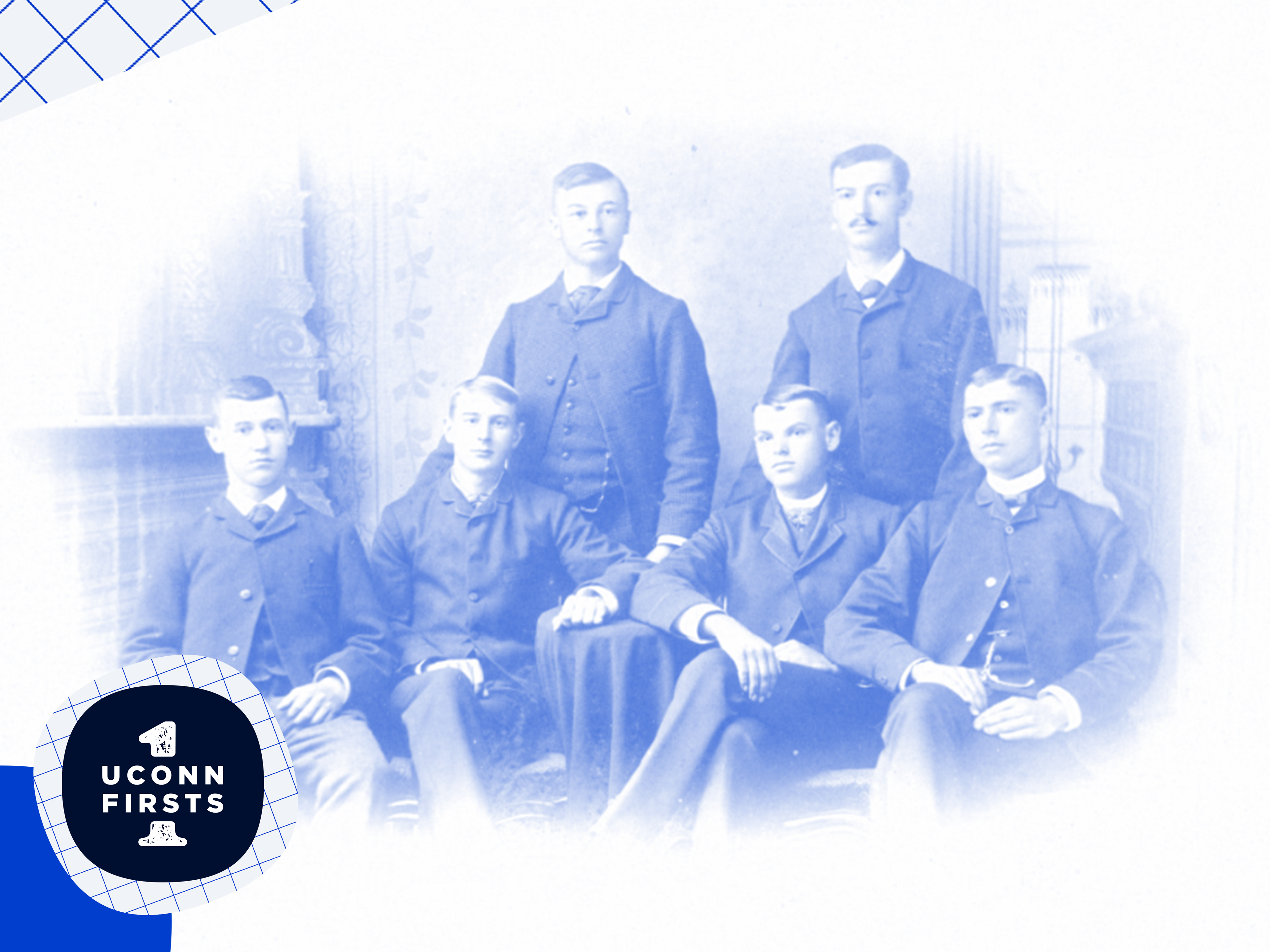 Portrait of the first graduating class at the University