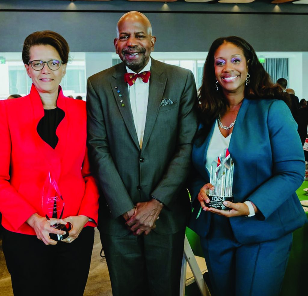 Carol Morris, MD, Sir Cato T. Laurencin, MD, PhD, KCSL, and Erica Taylor, MD, MBA.