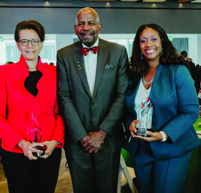 Carol Morris, MD, Sir Cato T. Laurencin, MD, PhD, KCSL, and Erica Taylor, MD, MBA.