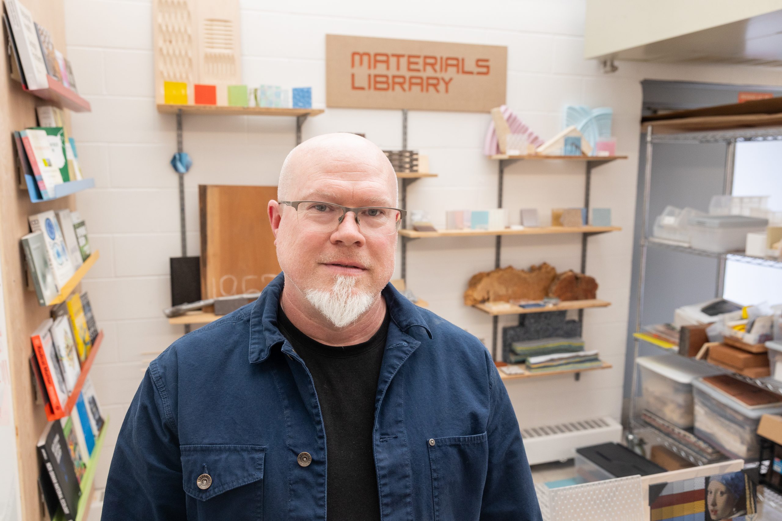 Portrait of Christopher Sancomb in the Materials Library