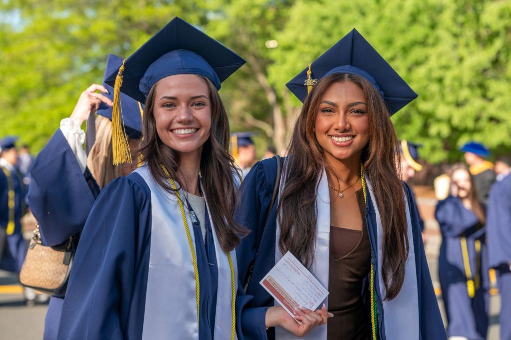 Smiling graduates