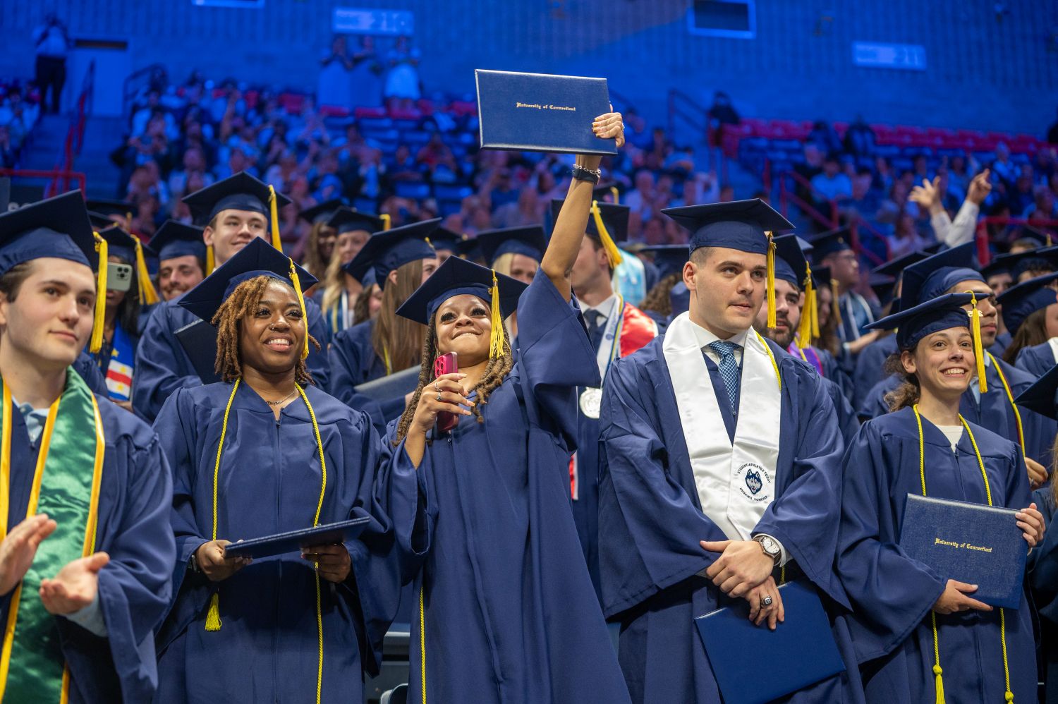 Happy students at Commencement 2025
