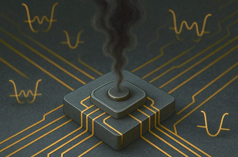 AI rendering of chip malfunction