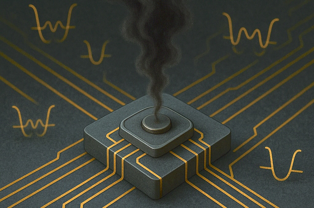 AI rendering of chip malfunction