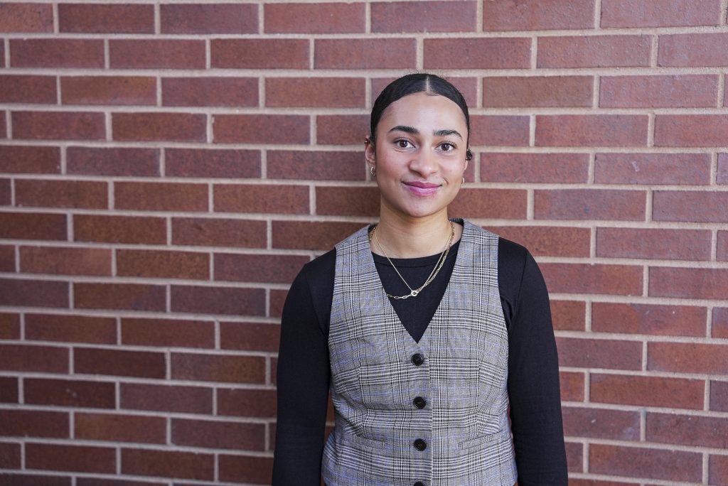 Smiling female student