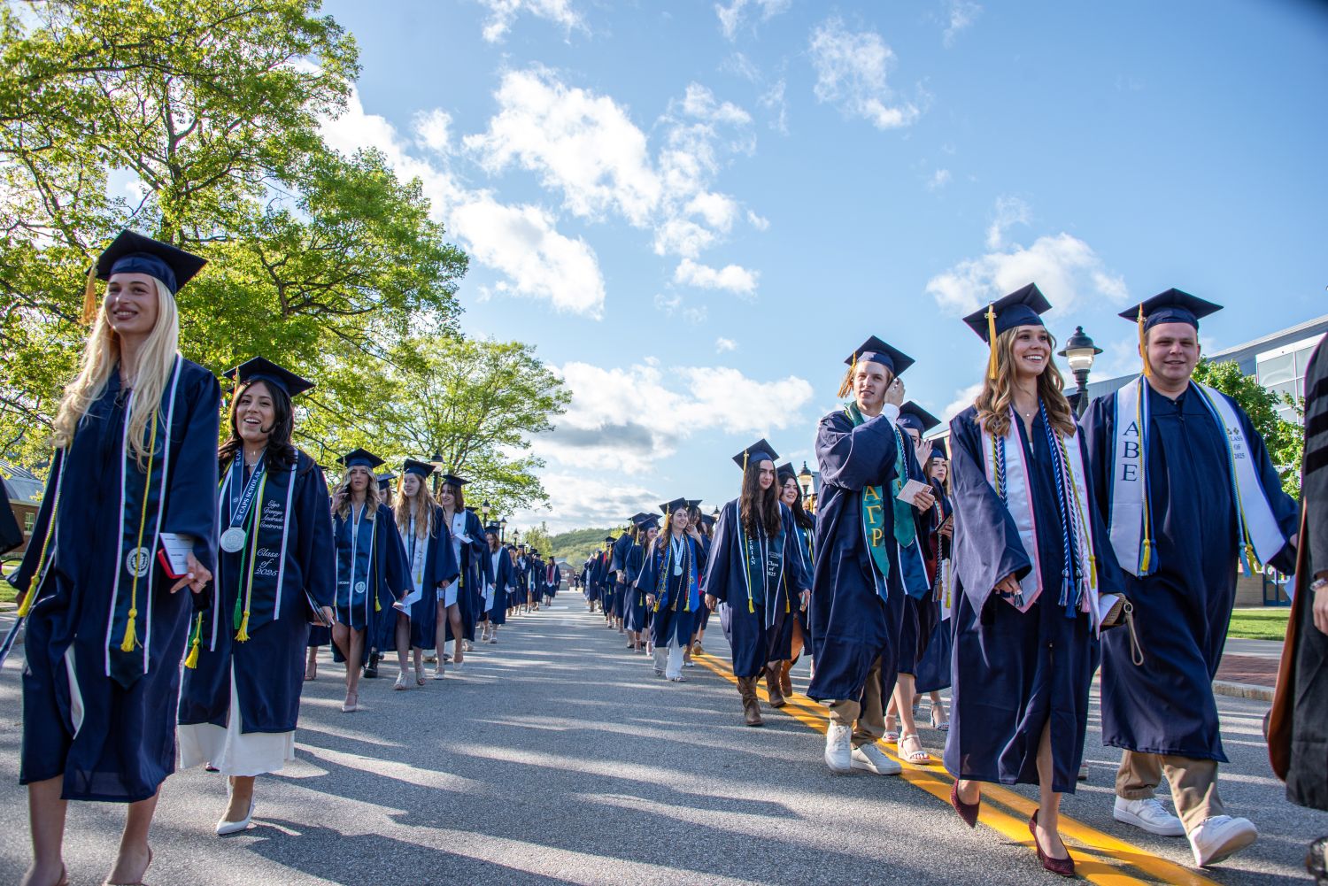 Students proceeding to Commencement