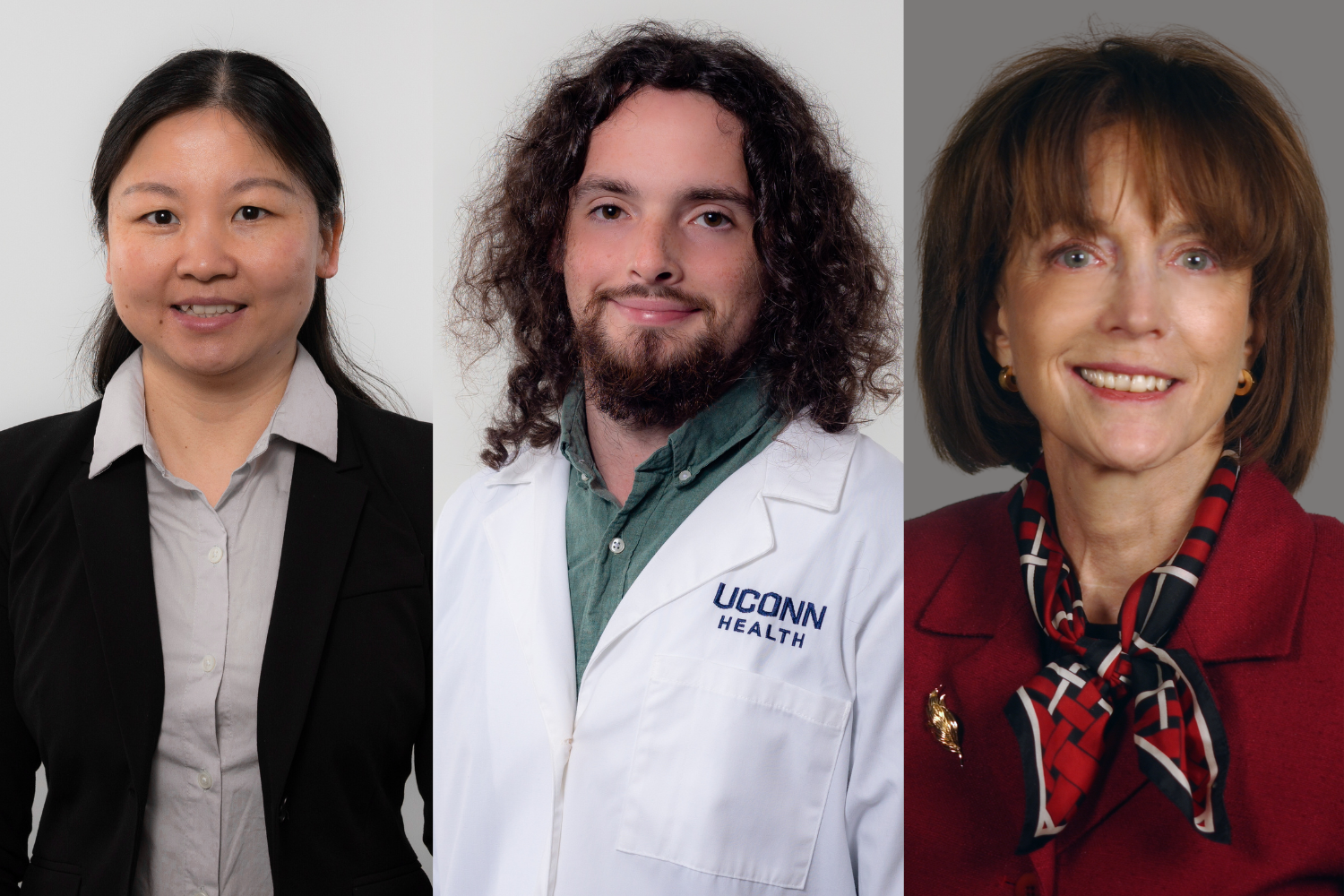 This Spring 2025 Faculty Spotlight winners are Yulan Xiong, Caleb Battersby, and Audrey Chapman of UConn School of Medicine.