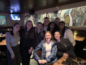 UConn SoN Student Nursing Association members with National Student Nurses’ Association President Ryan Barrett.