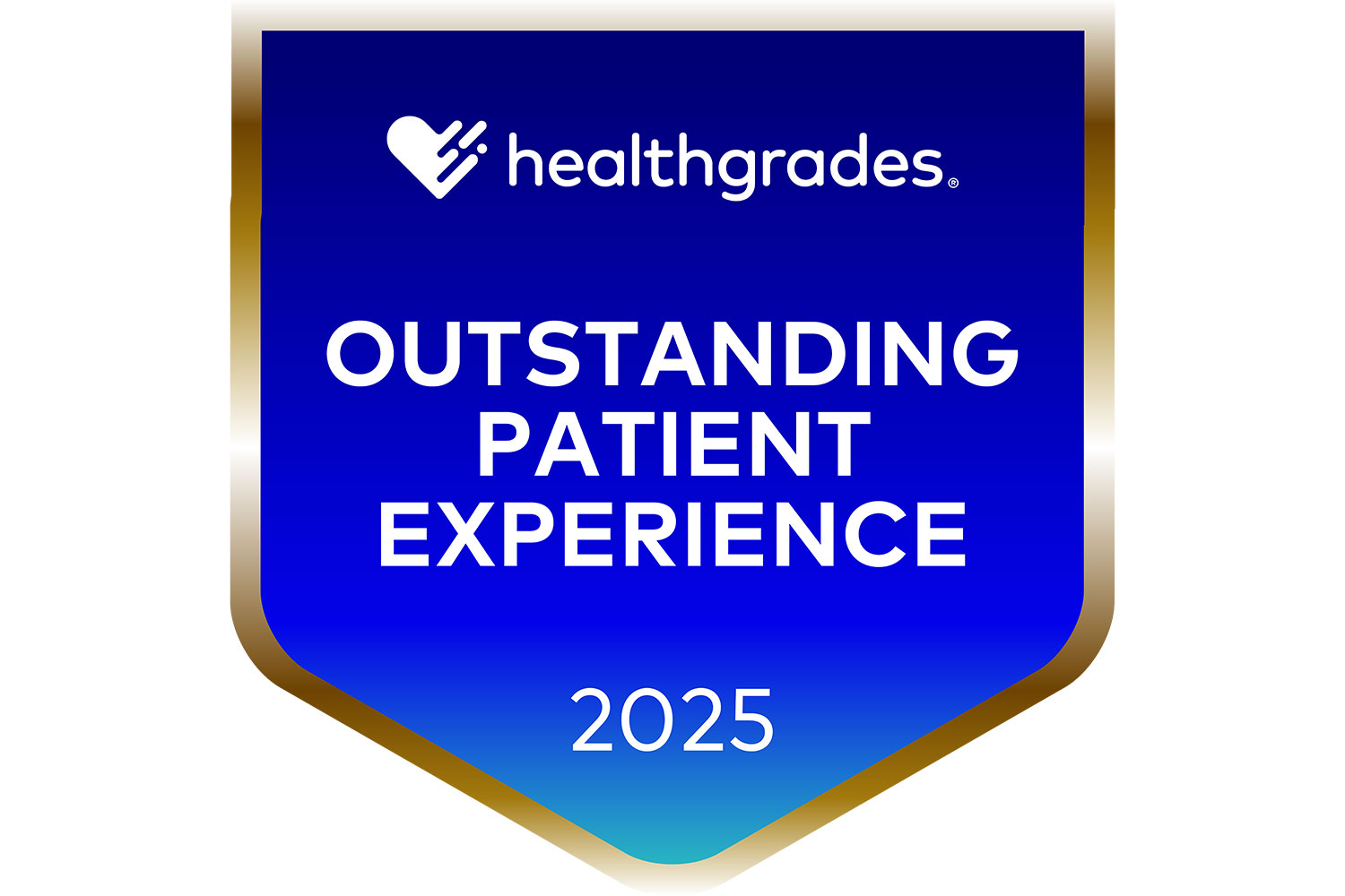 Healthgrades badge "Outstanding Patient Experience 2025"