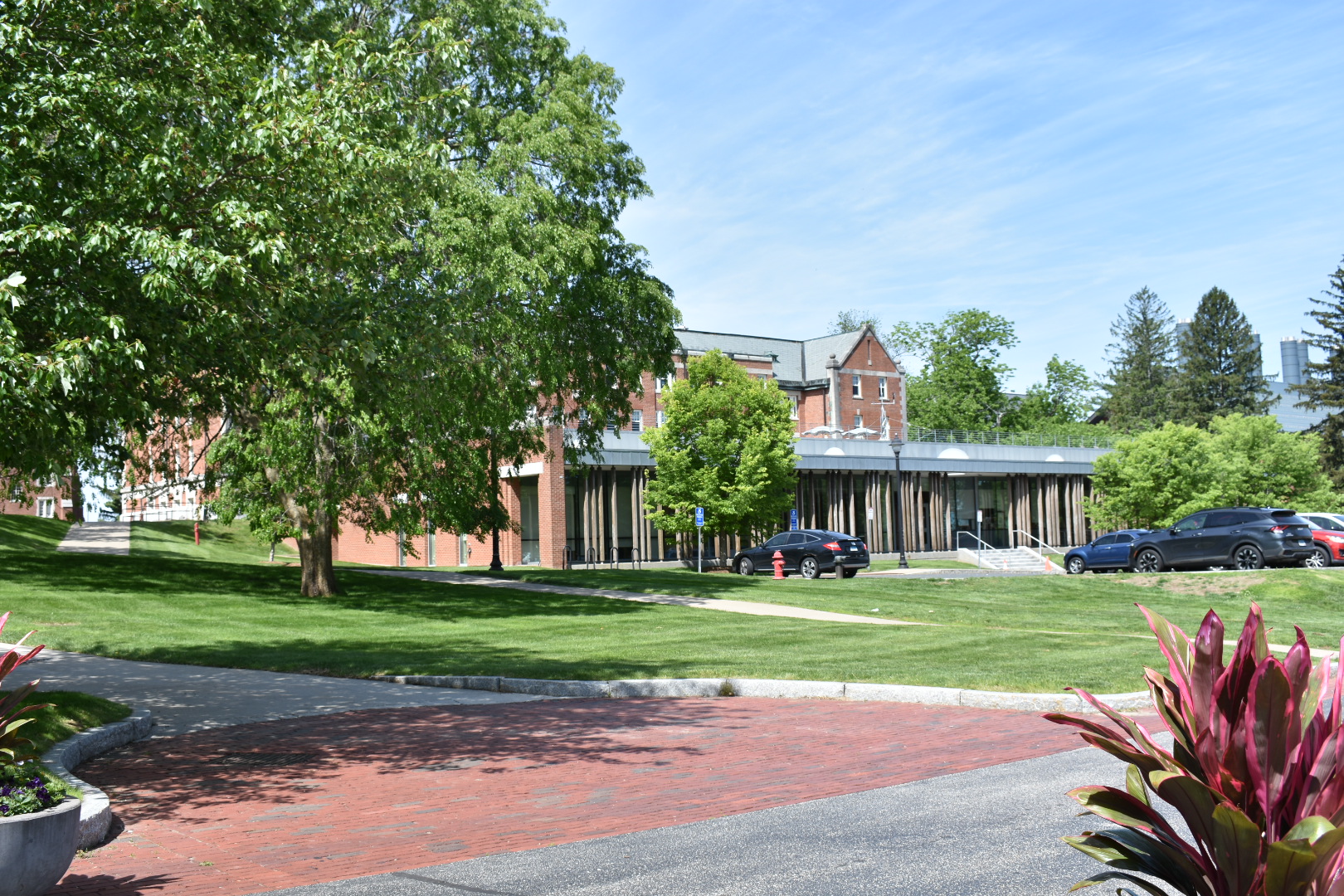 Spring view of Storrs Hall