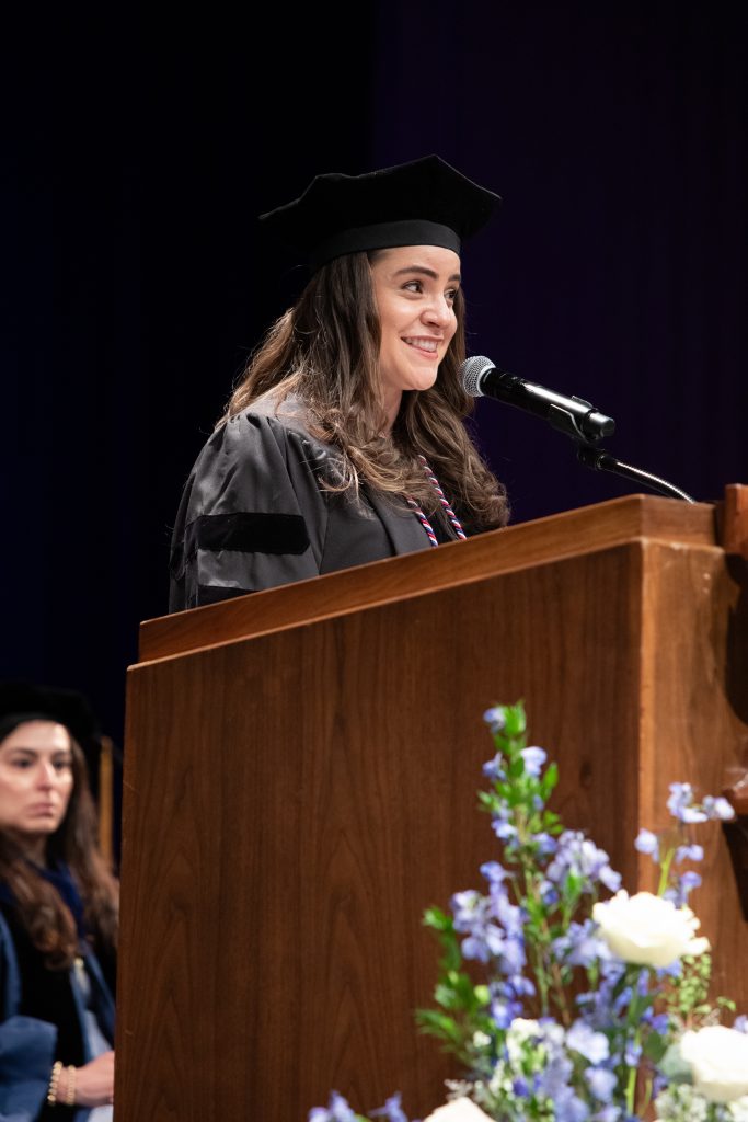 UConn Graduate School program speaker Kristina Delgado, Ph.D. earned her Ph.D. in Biomedical Science.