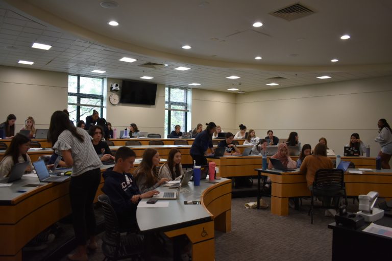 UConn School of Nursing students gather for their second day of orientation on May 28, 2025.