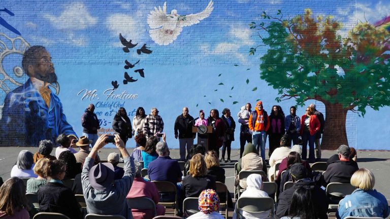 A mural depicting the slave Fortune, commemorated in November 2024