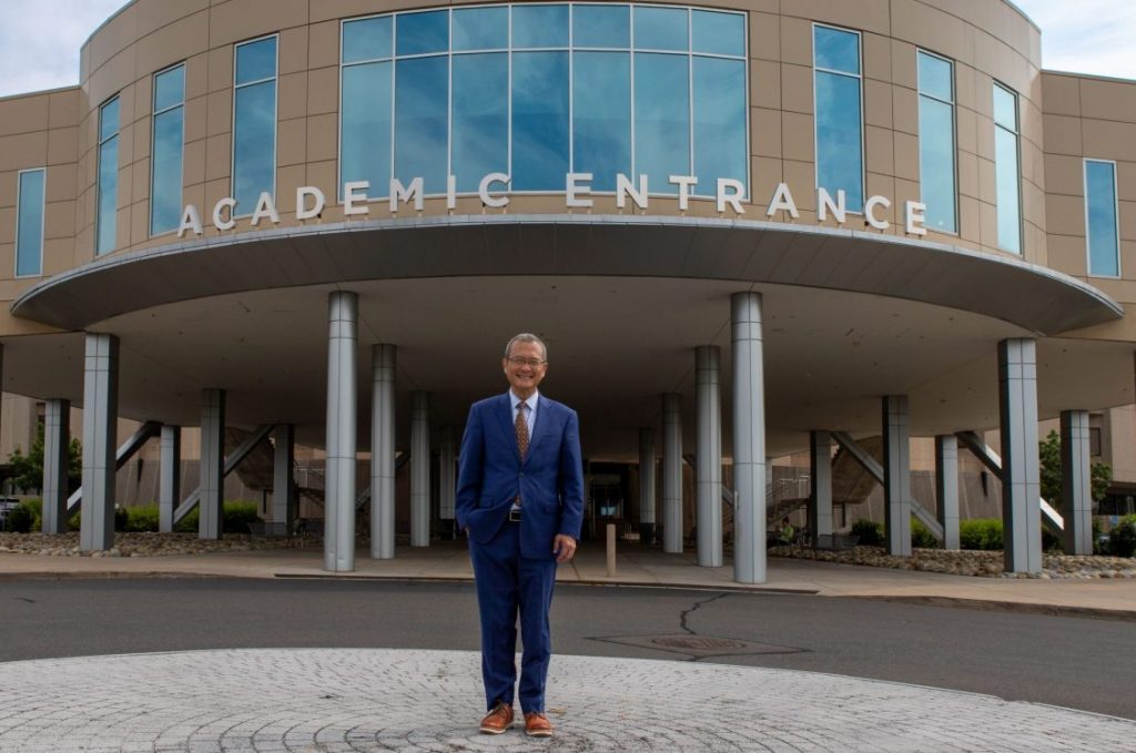 Bruce T. Liang, MD is embarking on this third five-year term as dean of UConn's medical school (Sean Flynn/UConn Photo).