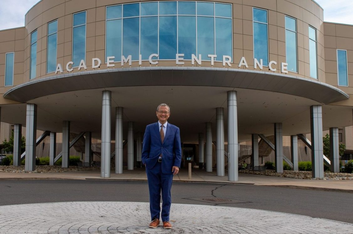 Bruce T. Liang, MD is embarking on this third five-year term as dean of UConn's medical school (Sean Flynn/UConn Photo).
