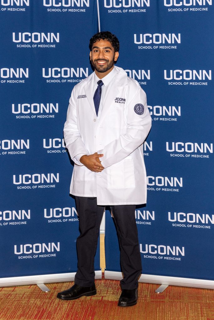 First-year UConn med student Kush Kataria of Ellington, Connecticut (Thomas Hurlbut Photography).