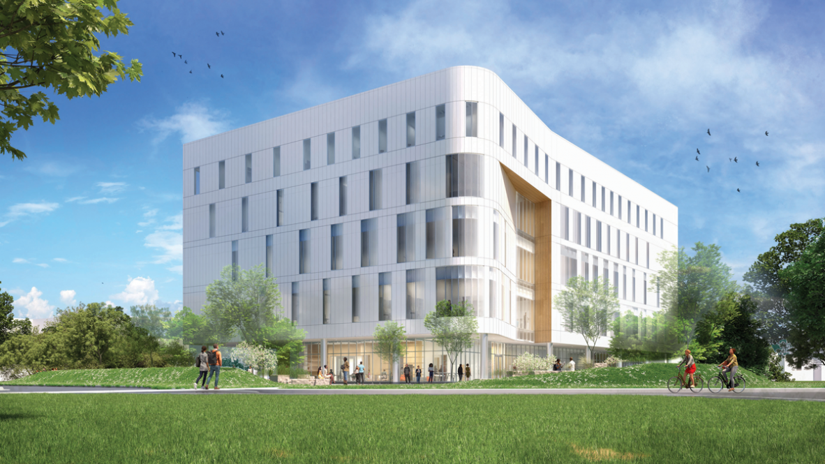 A rendering of the new UConn School of Nursing building