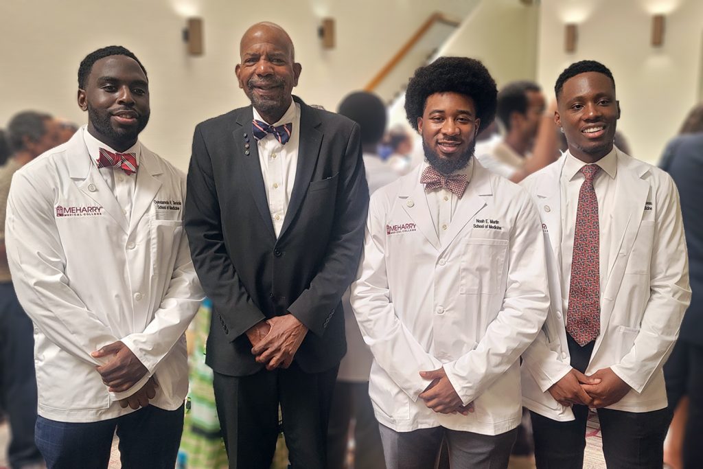 Oyindamola Teniola; Professor Sir Cato T. Laurencin; Noah Martin; and Sandro Cloiseau.