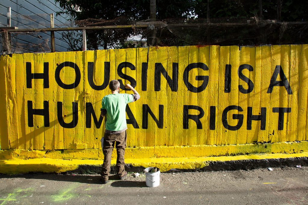 housing sign