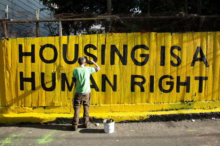 housing sign