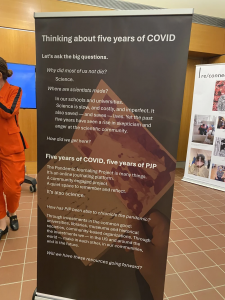 A display at the March 2025 Pandemic Journaling Project exhibition.