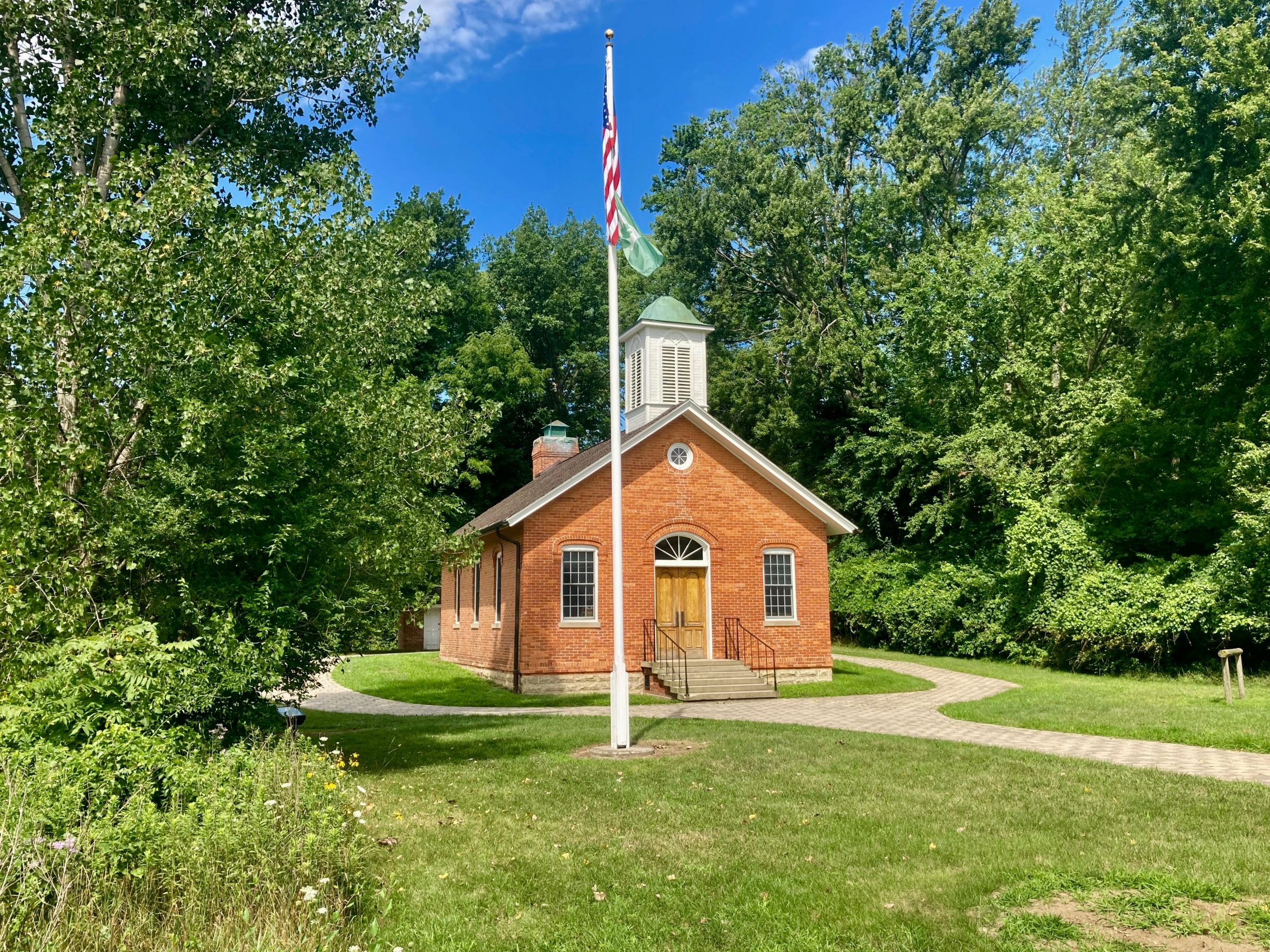 One room brick schoolhouse