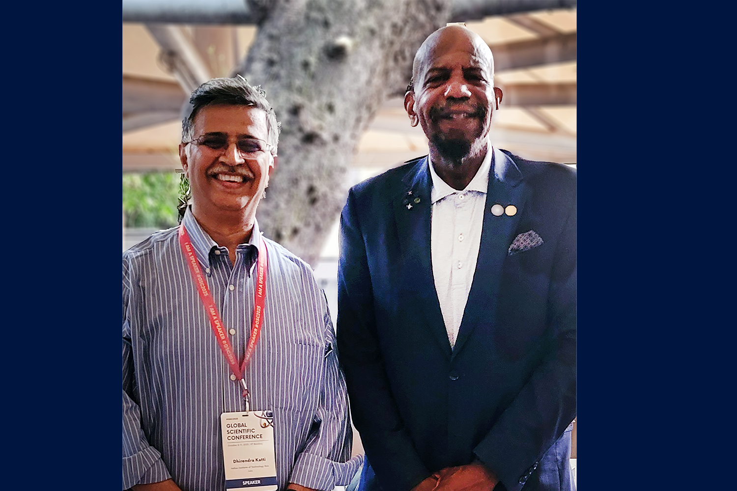 Dhirendra S. Katti, Ph.D., Director, Indian Institute of Technology (IIT) Goa and Professor Sir Cato T. Laurencin, M.D., Ph.D., K.C.S.L