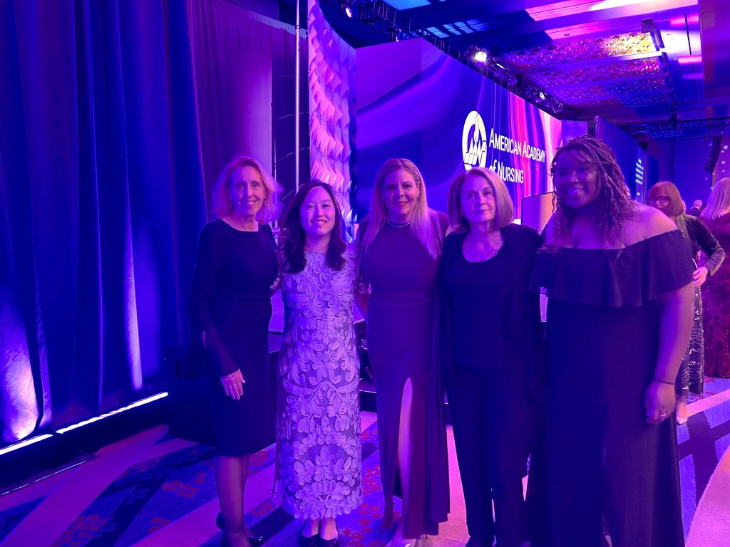 Dean Victoria Vaughan Dickson, Gee Su Yang, Tiffany Kelley, Deborah A. Chyun, and Mallory Perry-Eaddy at the American Academy of Nursing Health Policy Conference.