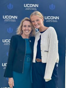 Dean Dickson and Makenna Graves at the beam signing ceremony.