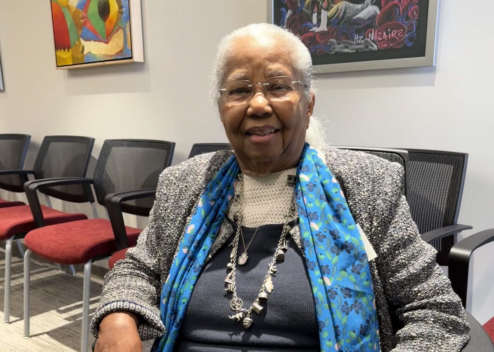 Jean Martin smiling at the Institute