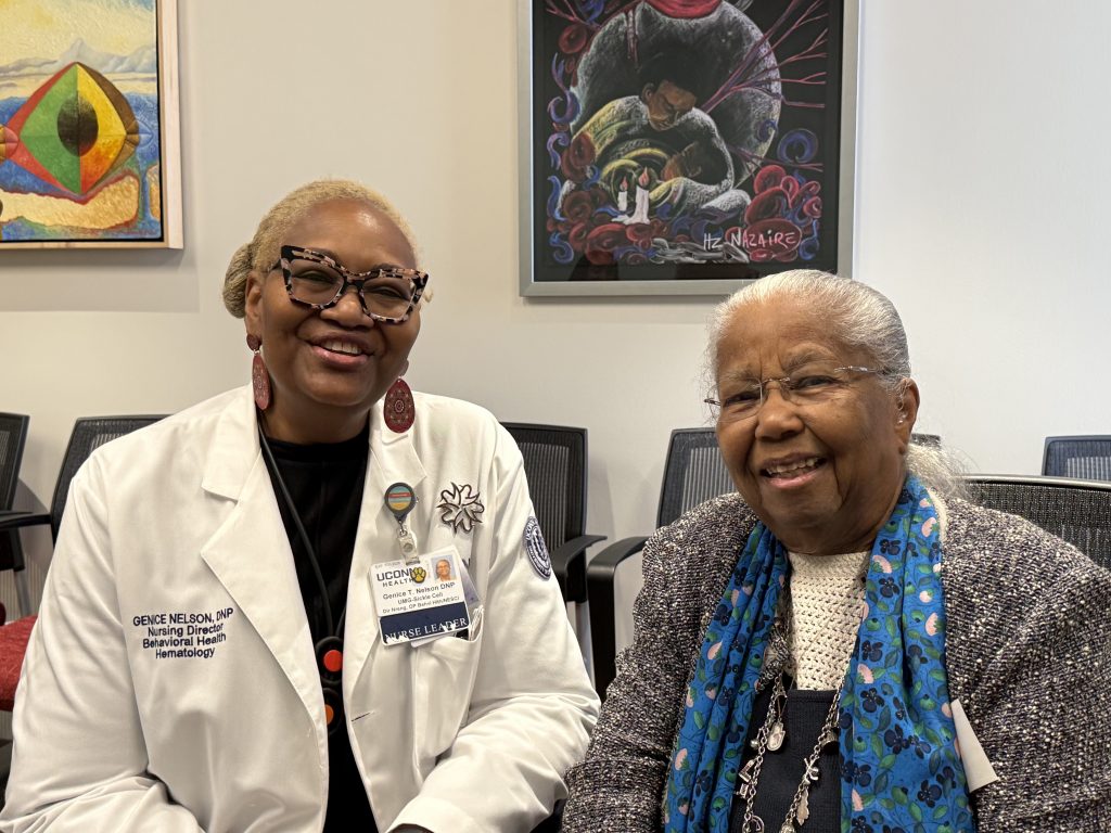 Dr. Genice Nelson and Jean Martin smiling at Institute.