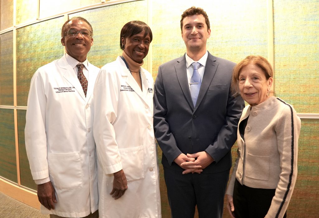 Dr. Birmingham, Dr. Hurley, keynote speaker and UConn alum Dr. Lubonja, and Dr. Kream photo