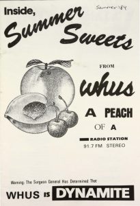A WHUS flyer from 1984.