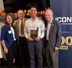 Christopher Batista and his award