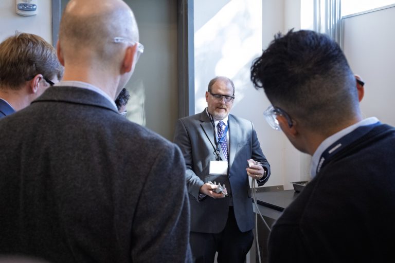 Jeffrey McCutcheon leading a tour through CCAST.