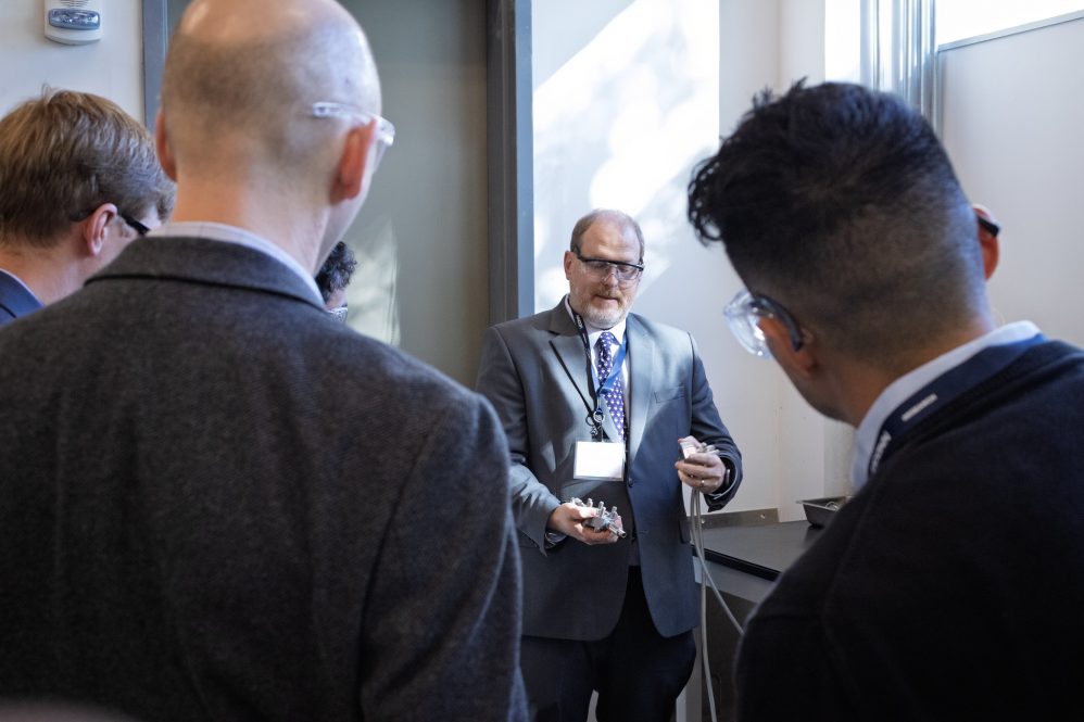 Jeffrey McCutcheon leading a tour through CCAST.