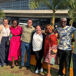 Warm welcome of volunteering American radiologists to Zambia