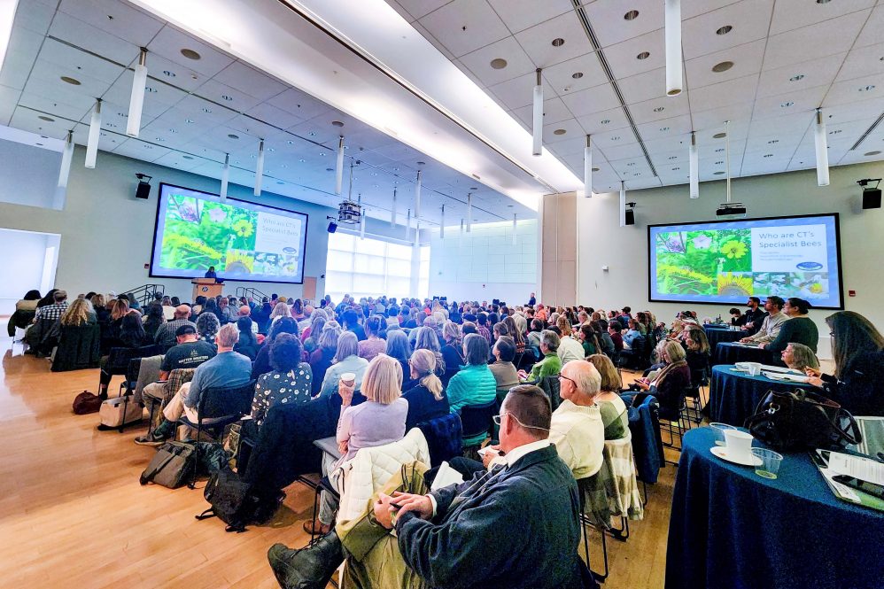 Tracy Zarillo from the CT Agriculture Experiment Station speaks to conference attendees